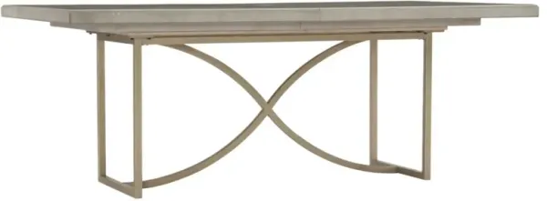 Elixir 80" Rectangular Extension Dining Table - Gray Beige/Champagne Silver - Hooker Furniture