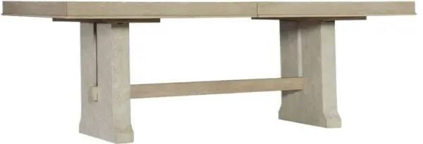 Cascade Rectangular Extension Dining Table - Terrain/Textured Crackled Gesso - Hooker Furniture