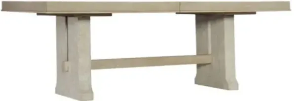 Cascade Rectangular Extension Dining Table - Terrain/Textured Crackled Gesso - Hooker Furniture