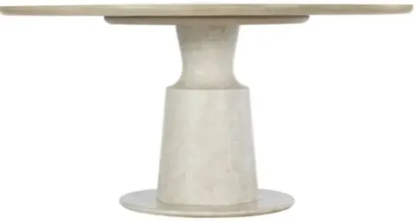 Cascade Pedestal Dining Table - Terrain/Textured Crackled Gesso - Hooker Furniture