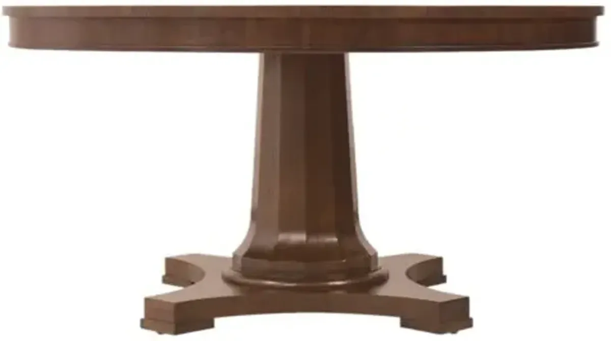 Archives Round Pedestal Dining Table - Dark Wood - Hooker Furniture