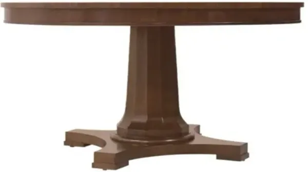 Archives Round Pedestal Dining Table - Dark Wood - Hooker Furniture