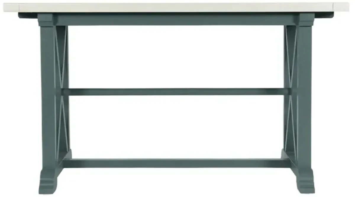 Serenity Piers Extension Friendship Table, Shell/Seaspray