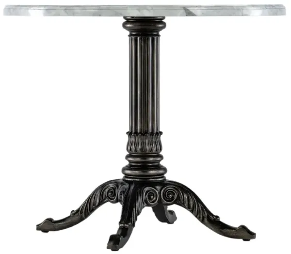 Charleston Carrara Stone Top Bistro Table - Grey/Black - Hooker Furniture