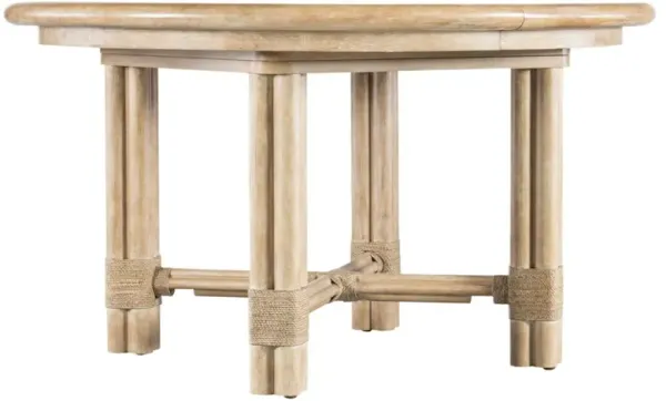 Retreat Pole Rattan Round Extension Dining Table - Dune - Hooker Furniture