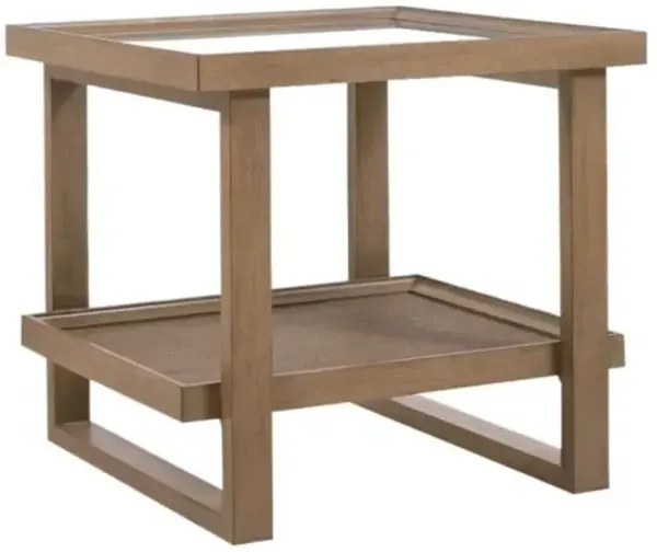 Sonnet Cane Rectangular End Table - Wren - Hooker Furniture - Brown