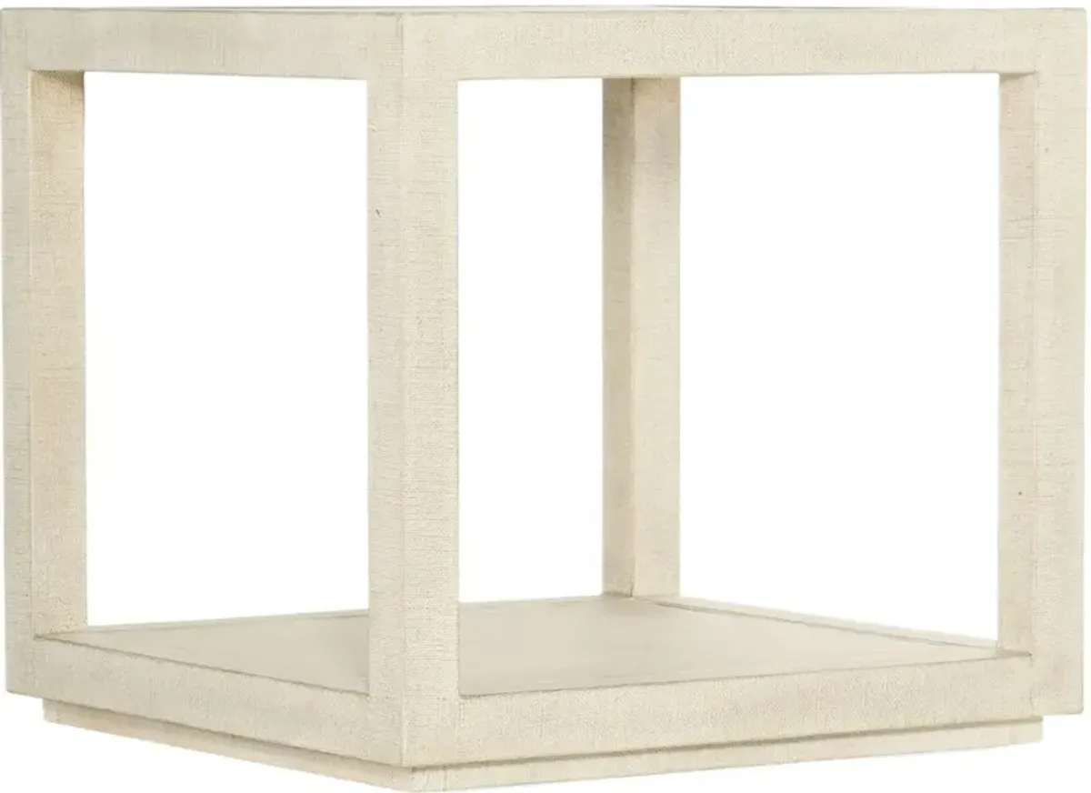 Cascade Burlap End Table, Pebble Beach