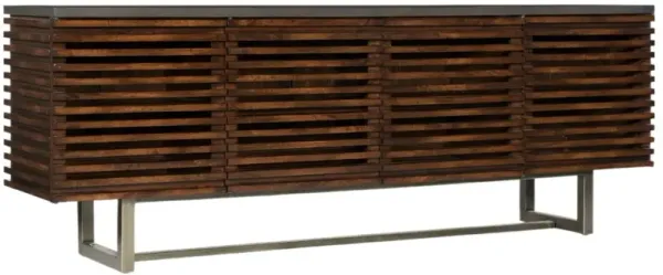 Solstice 78" Entertainment Console, Medium Natural/Dark Gray