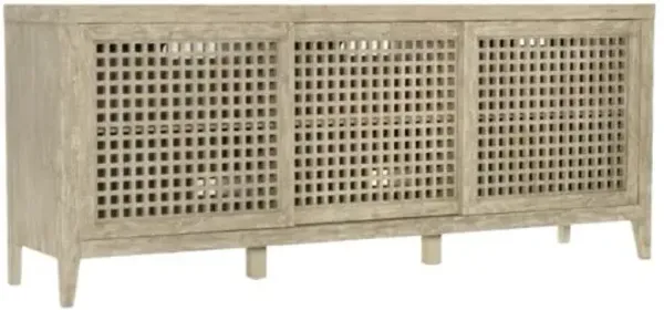 Ciao Bella Entertainment Console - Flaky White - Hooker Furniture - Beige