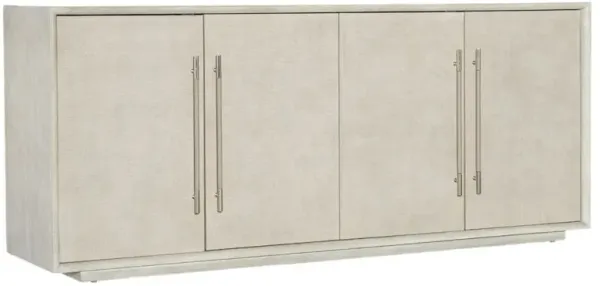 Modern Mood 4-Door Raffia Entertainment Console - Hooker Furniture - Beige