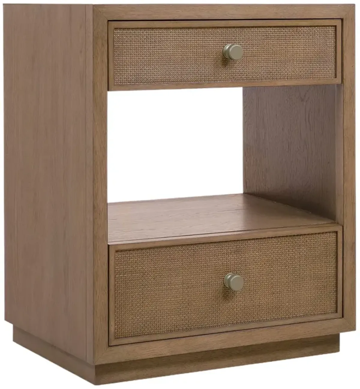 Sonnet 2-Drawer Cane Nightstand, Wren