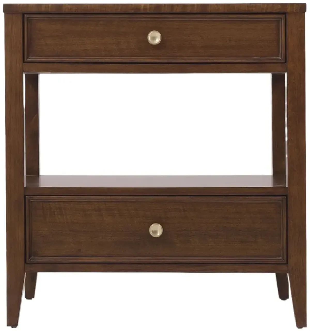 Archives 2-Drawer Nightstand, Dark Brown