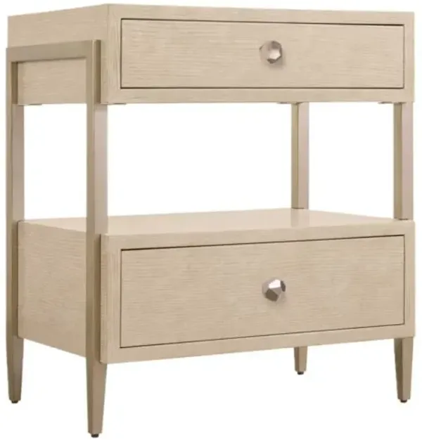 Westwood 2-Drawer Nightstand - Polished Limestone - Hooker Furniture