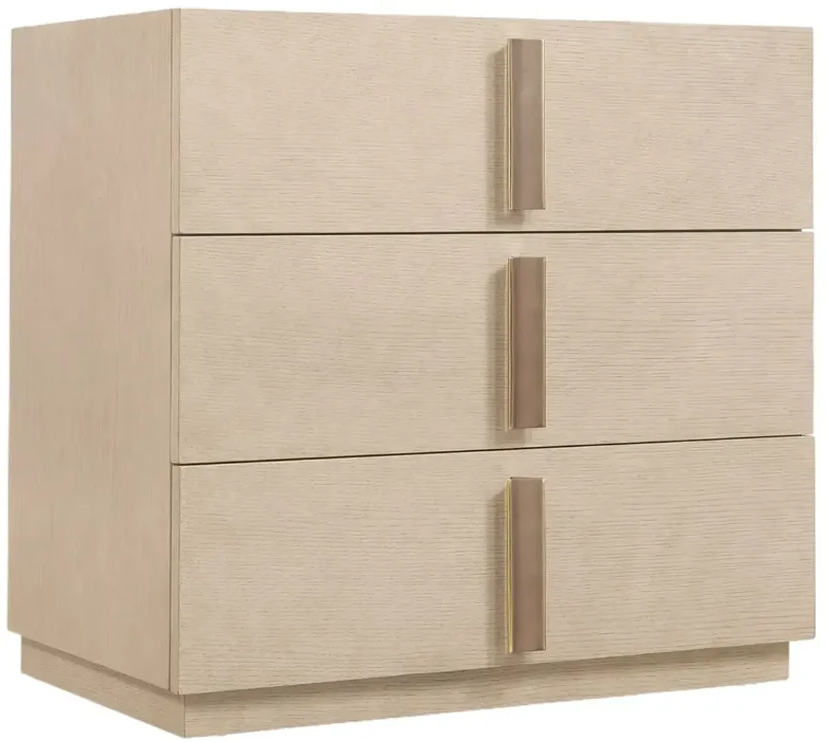 Westwood 3-Drawer Nightstand, Polished Limestone