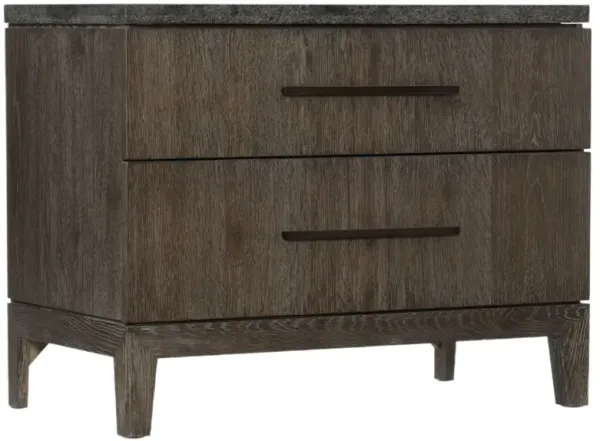Miramar Aventura San Marcos Stone Top Nightstand, Smoky Arabica/Bluestone