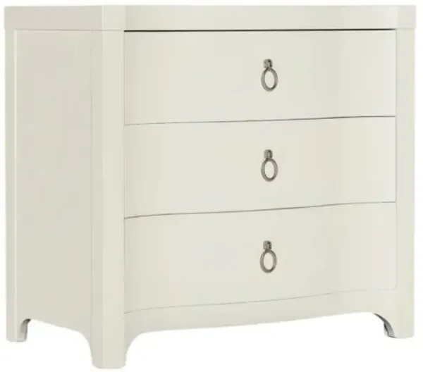 Serenity Antigua 3-Drawer Nightstand - Shell - Hooker Furniture