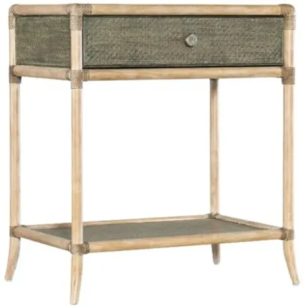 Retreat Pole Rattan Bedside Table - Hooker Furniture - Green