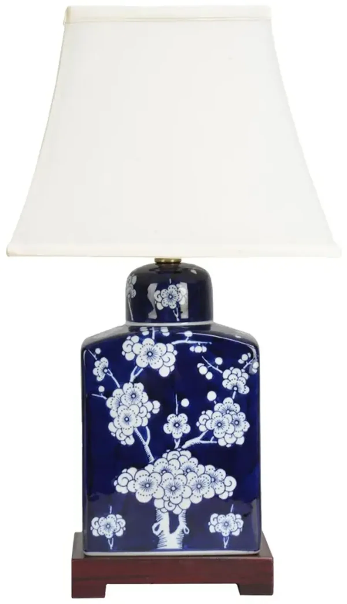 Galtier Porcelain Floral Table Lamp - Blue/White