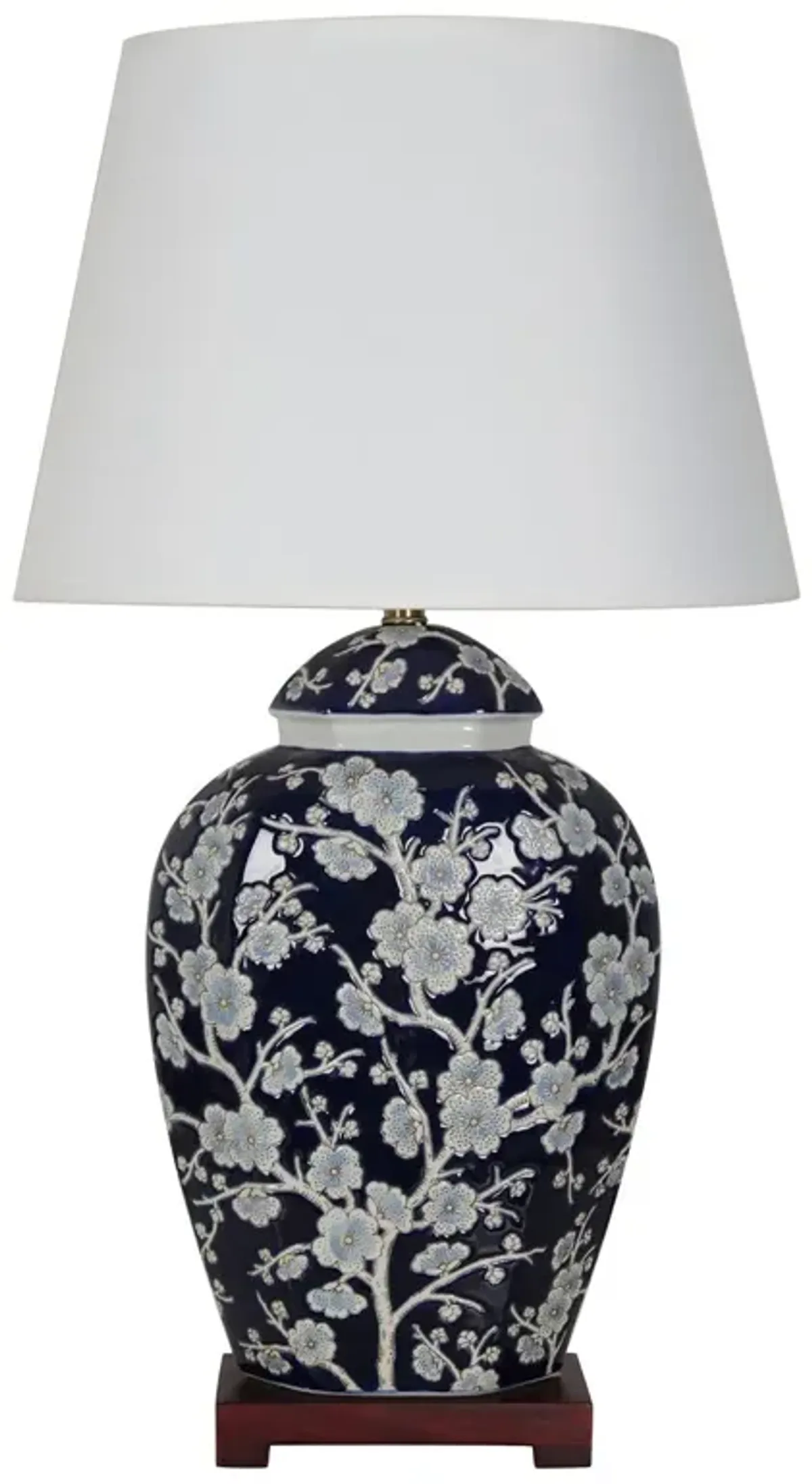 Quinara Floral Porcelain Table Lamp - Blue/White