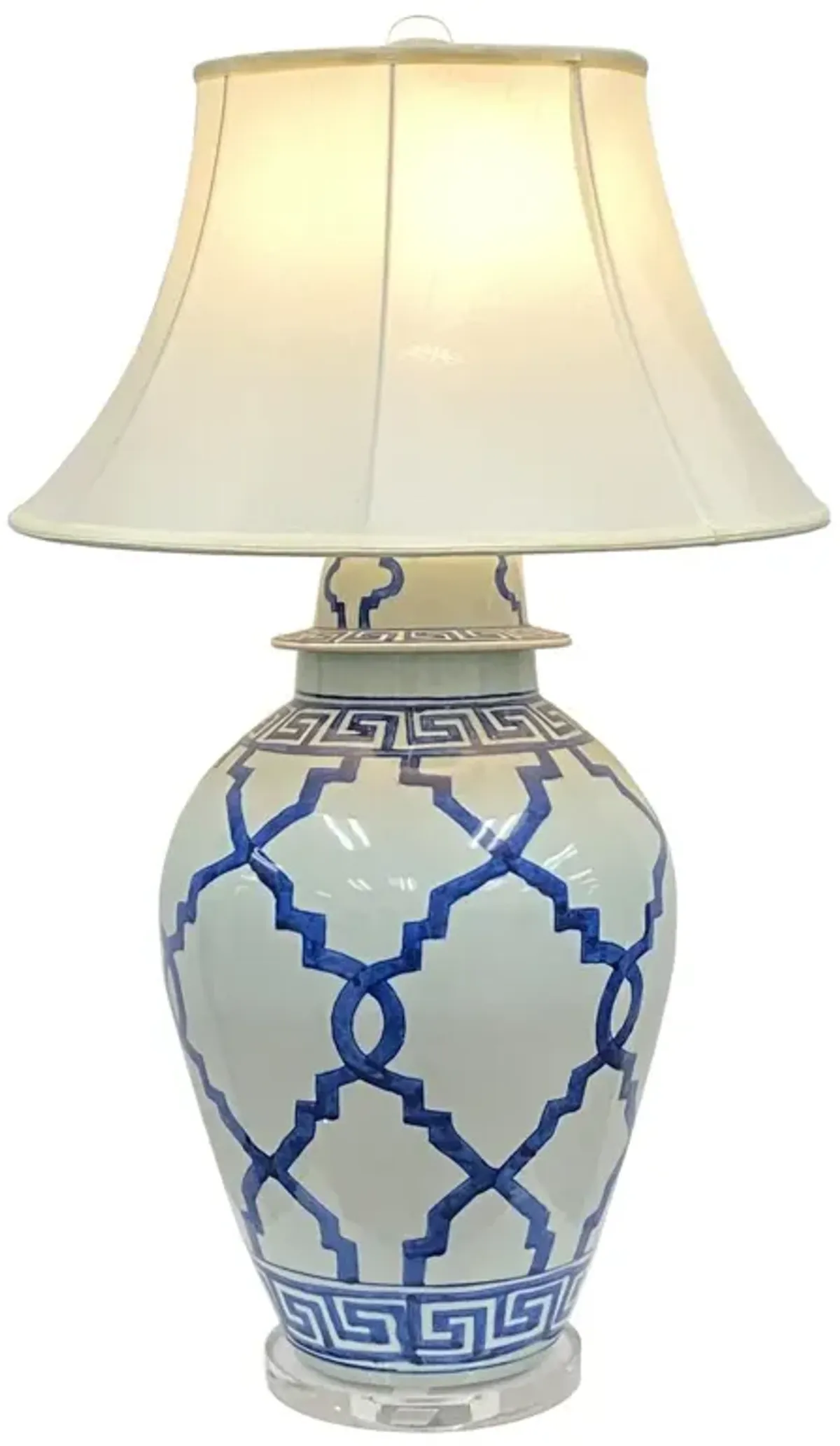 Serenia Ceramic Jar Table Lamp - Blue/White