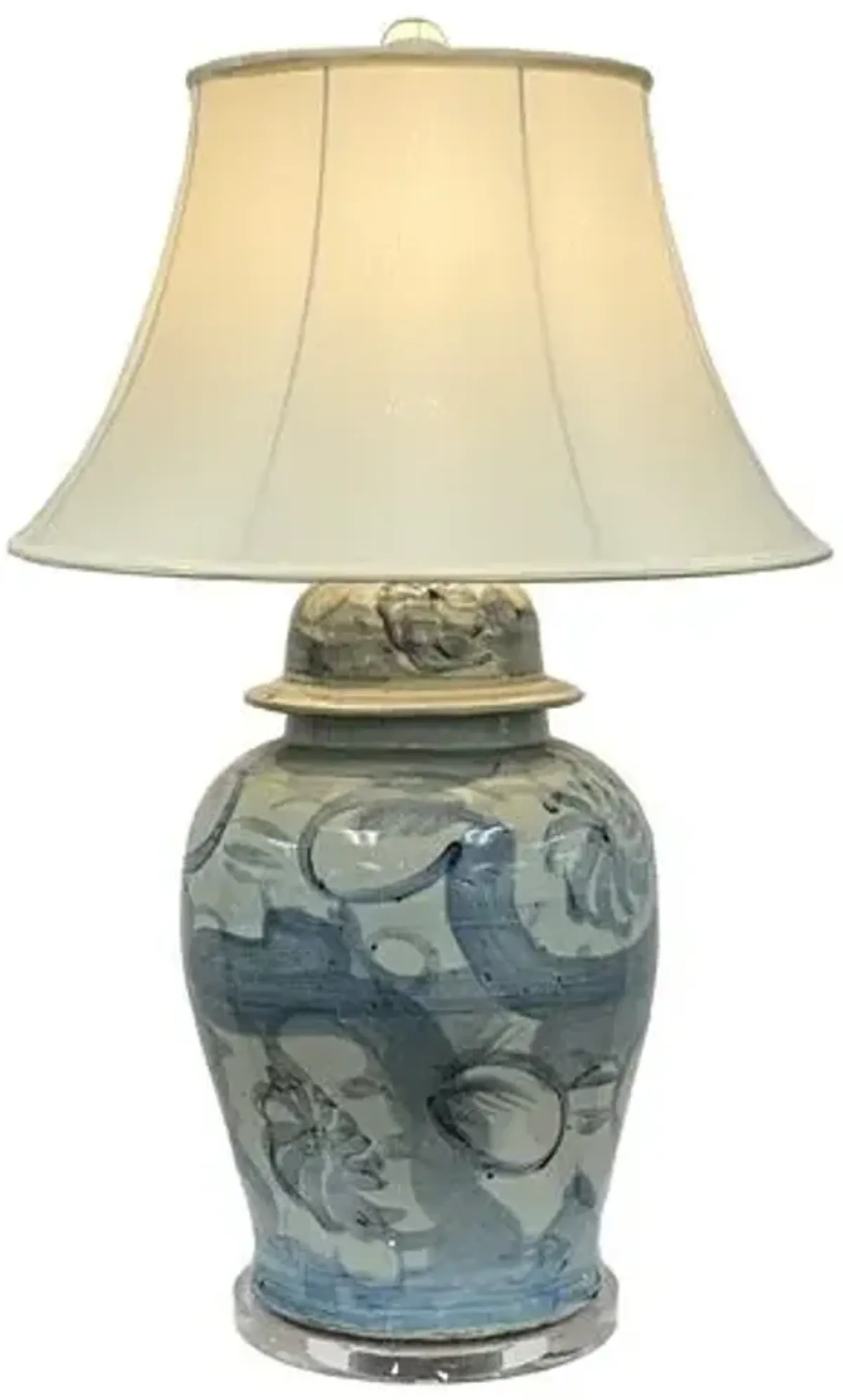 Brienne Ceramic Table Lamp - Blue/White