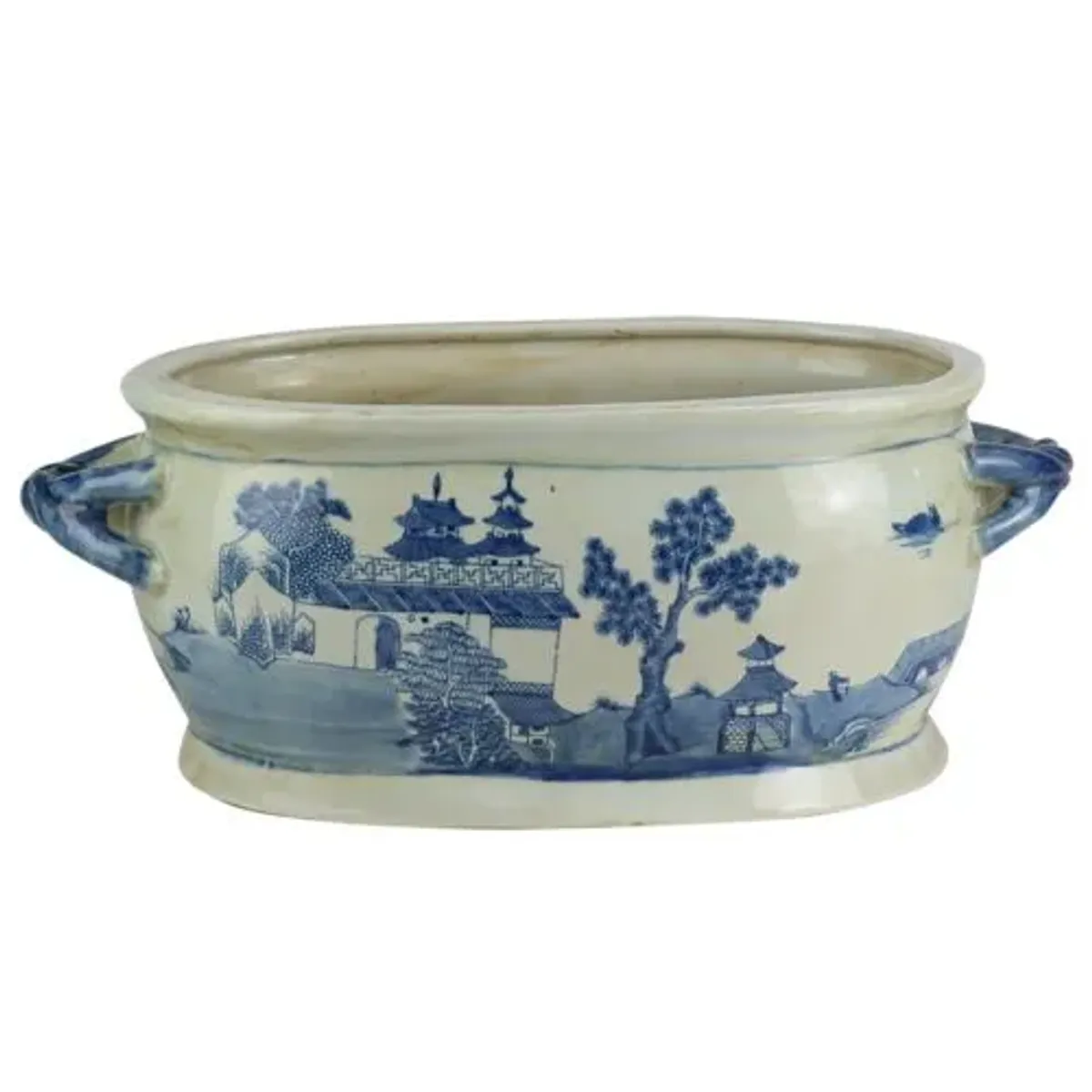 Thessa Ceramic Pot - Blue/White