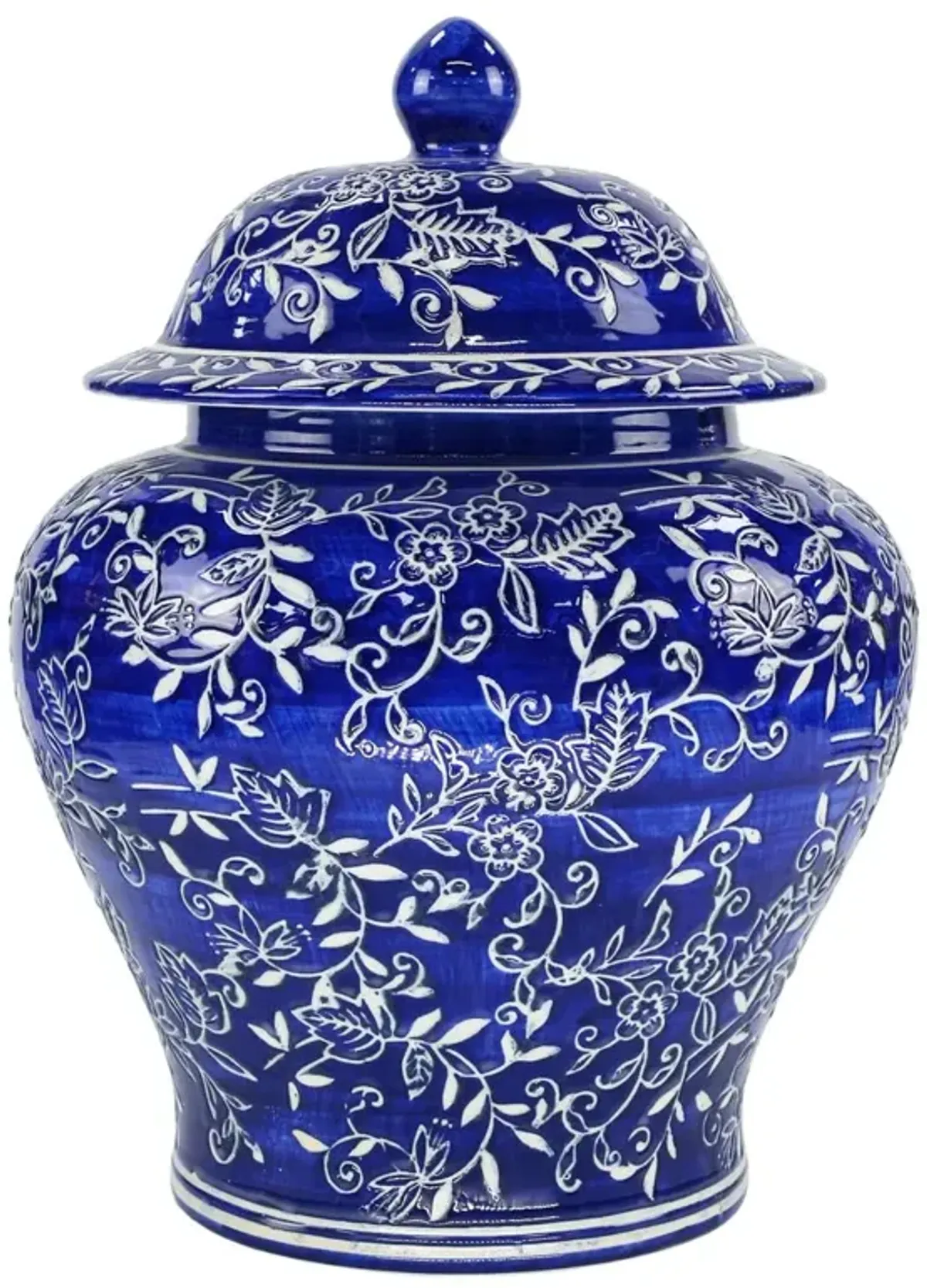 Lora 15" Porcelain Floral Ginger Jar