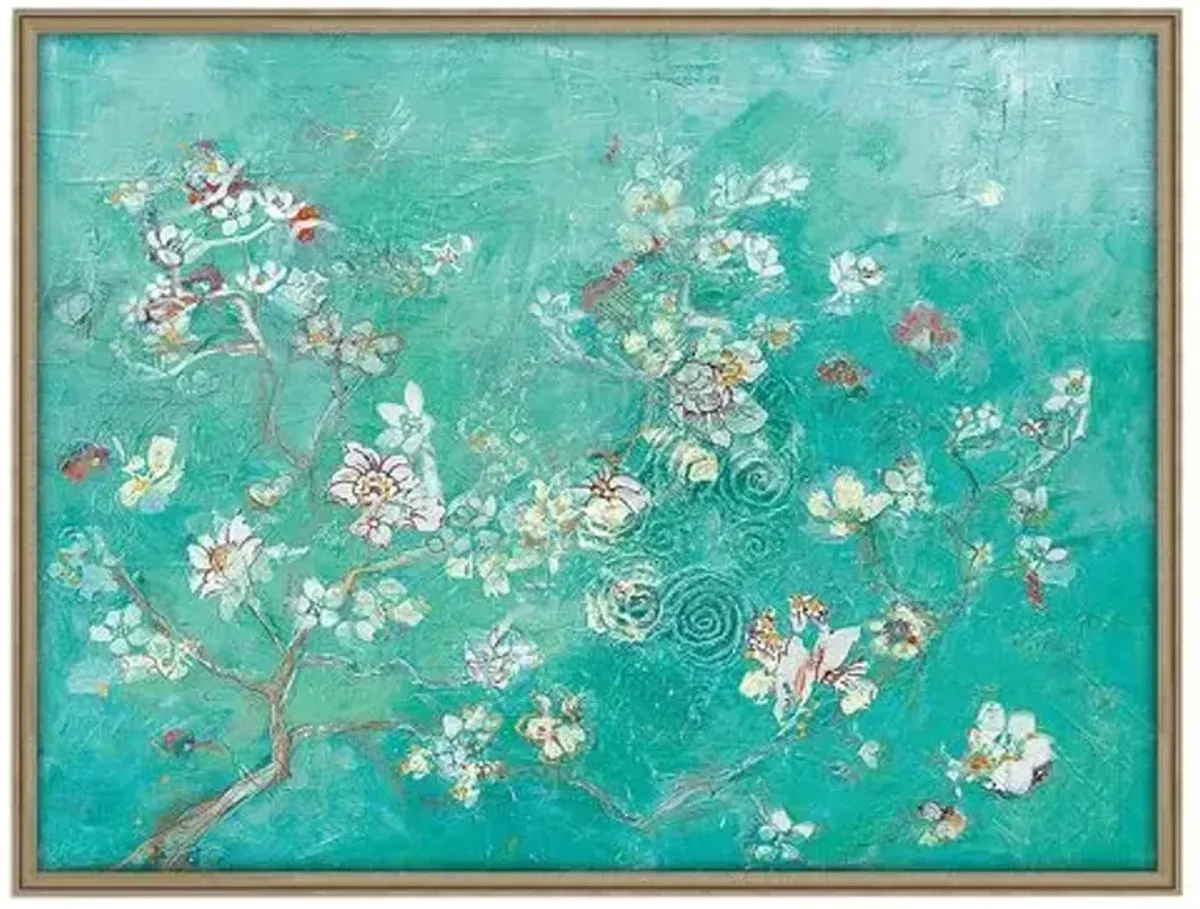 Blossom Blue Nature Mural - 31" x 41"