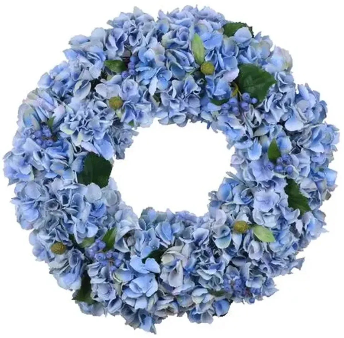 24" Hydrangea Wreath - Blue
