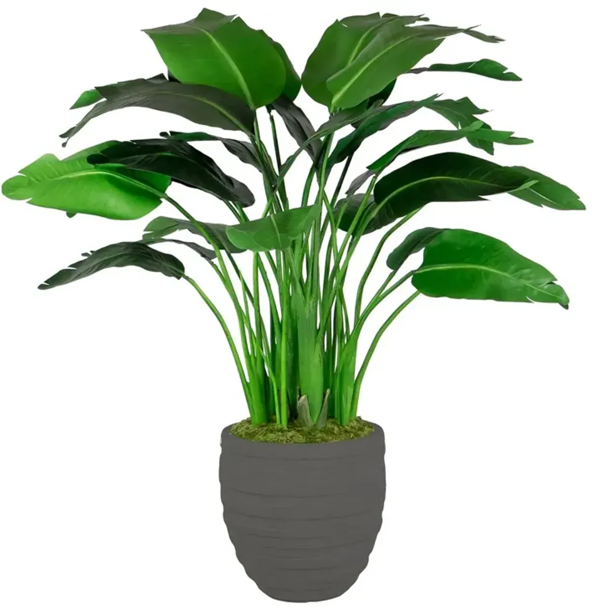 Faux Travelers Palm In Stonecast Pot