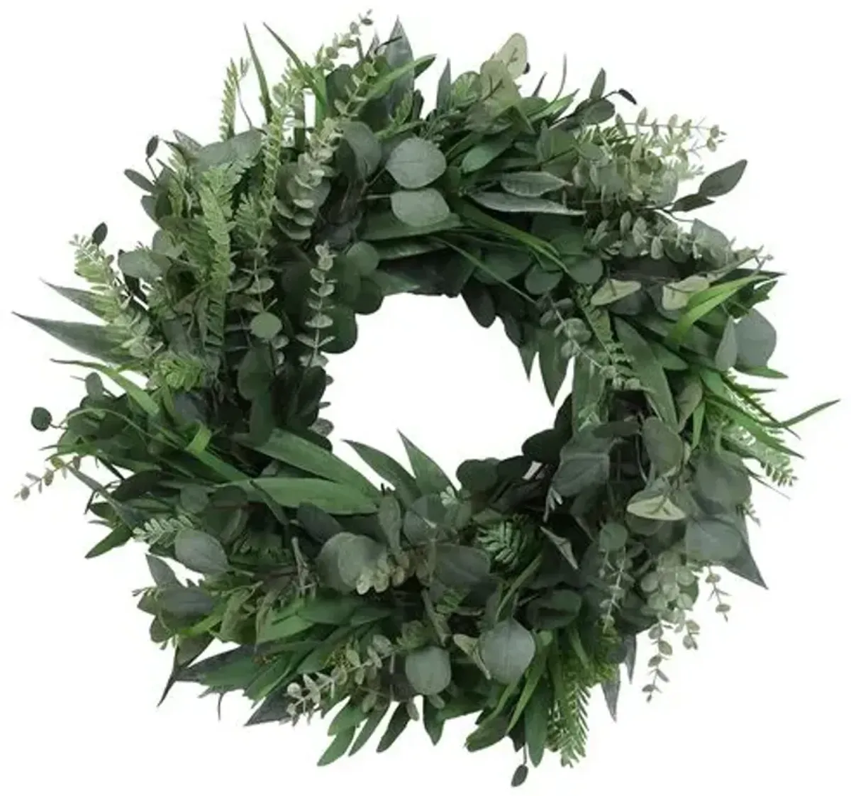 24" Eucalyptus II Wreath - Green