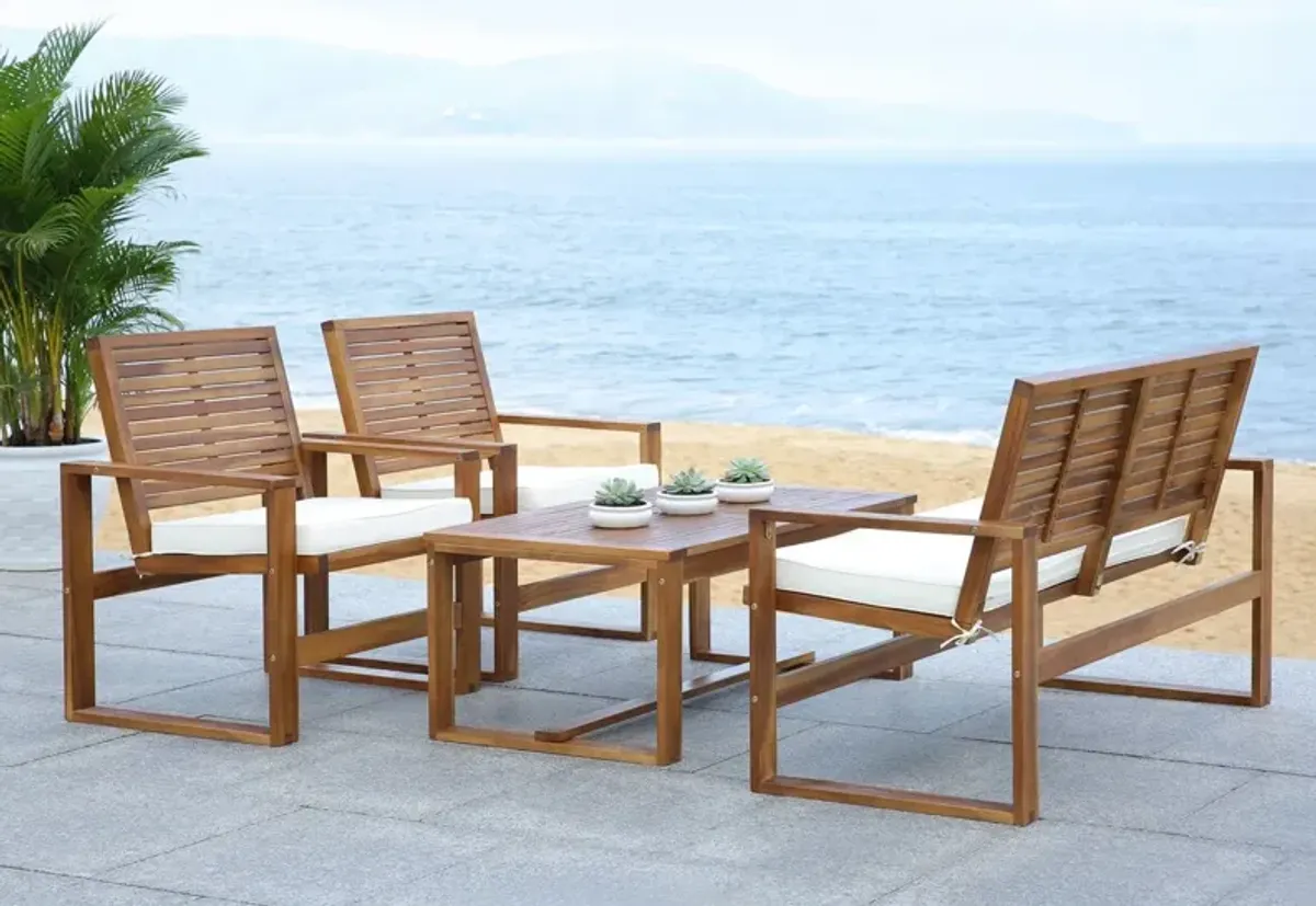 Thalassa 4 Pc Outdoor Acacia Lounge Set