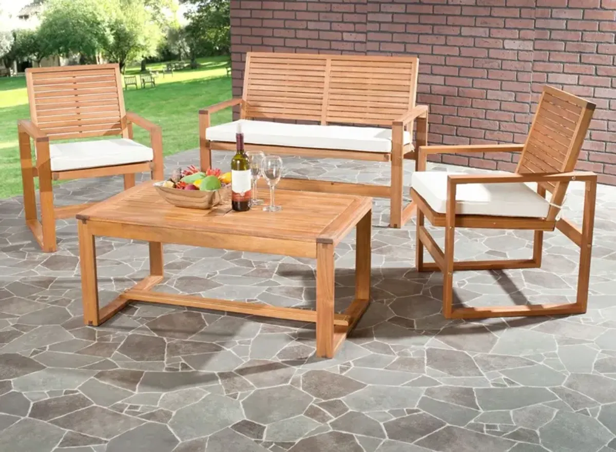 Thalassa 4 Pc Outdoor Acacia Lounge Set