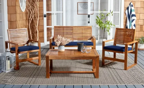 Thalassa 4 Pc Outdoor Acacia Lounge Set