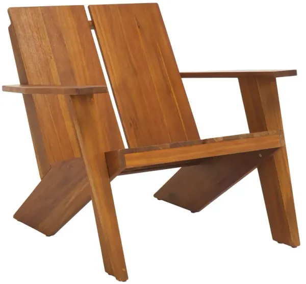 Phaedra Outdoor Teak Adirondack Chair, Natural