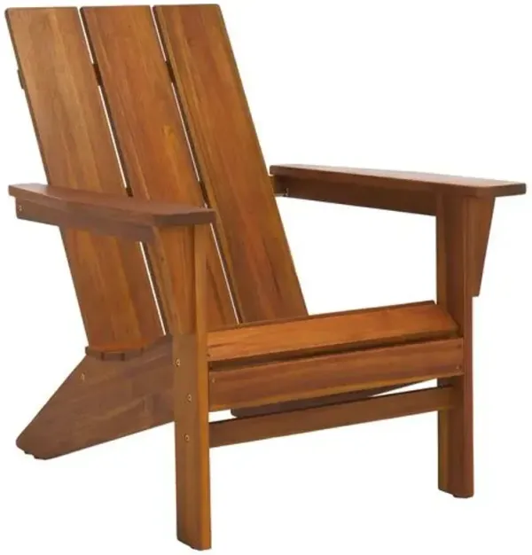 Bexley Outdoor Teak Adirondack Chair - Natural - Brown