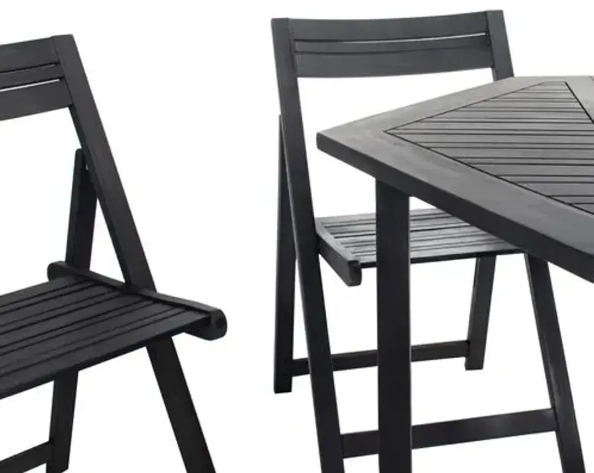 Hesper Outdoor Table/Chair Set - Black