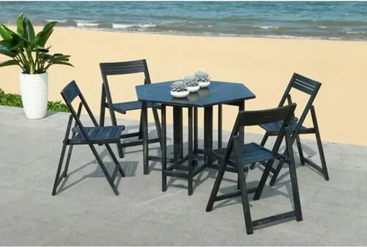 Hesper Outdoor Table/Chair Set - Black