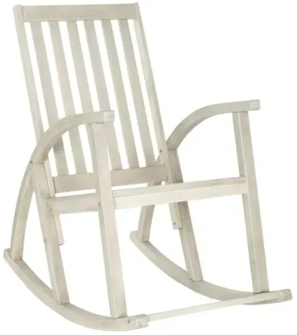 Tallis Outdoor Acacia Rocking Chair - White