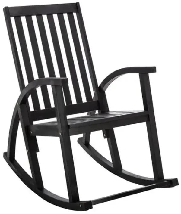 Tallis Outdoor Acacia Rocking Chair - Black