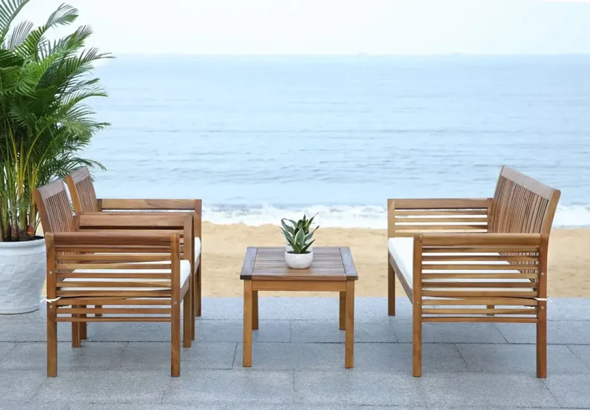 Peregrine 4 Pc Outdoor Acacia Lounge Set
