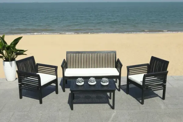 Peregrine 4 Pc Outdoor Acacia Lounge Set