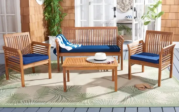 Peregrine 4 Pc Outdoor Acacia Lounge Set