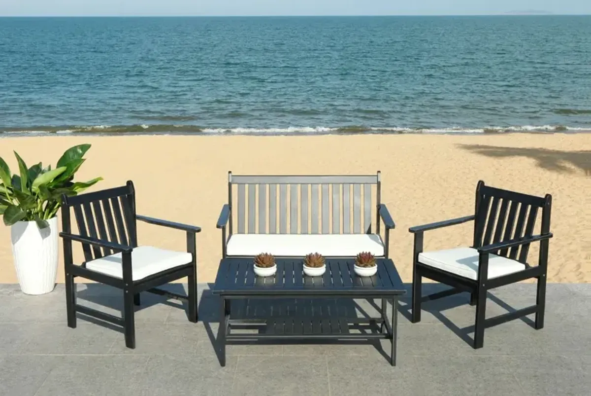 Maelis 4 Pc Outdoor Acacia Lounge Set