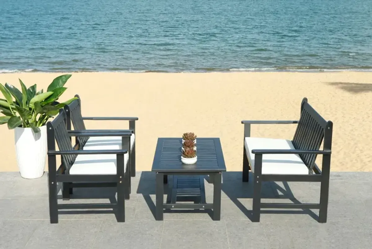 Maelis 4 Pc Outdoor Acacia Lounge Set