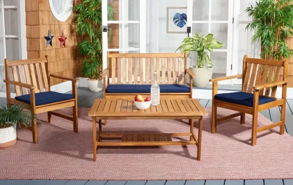 Maelis 4 Pc Outdoor Acacia Lounge Set