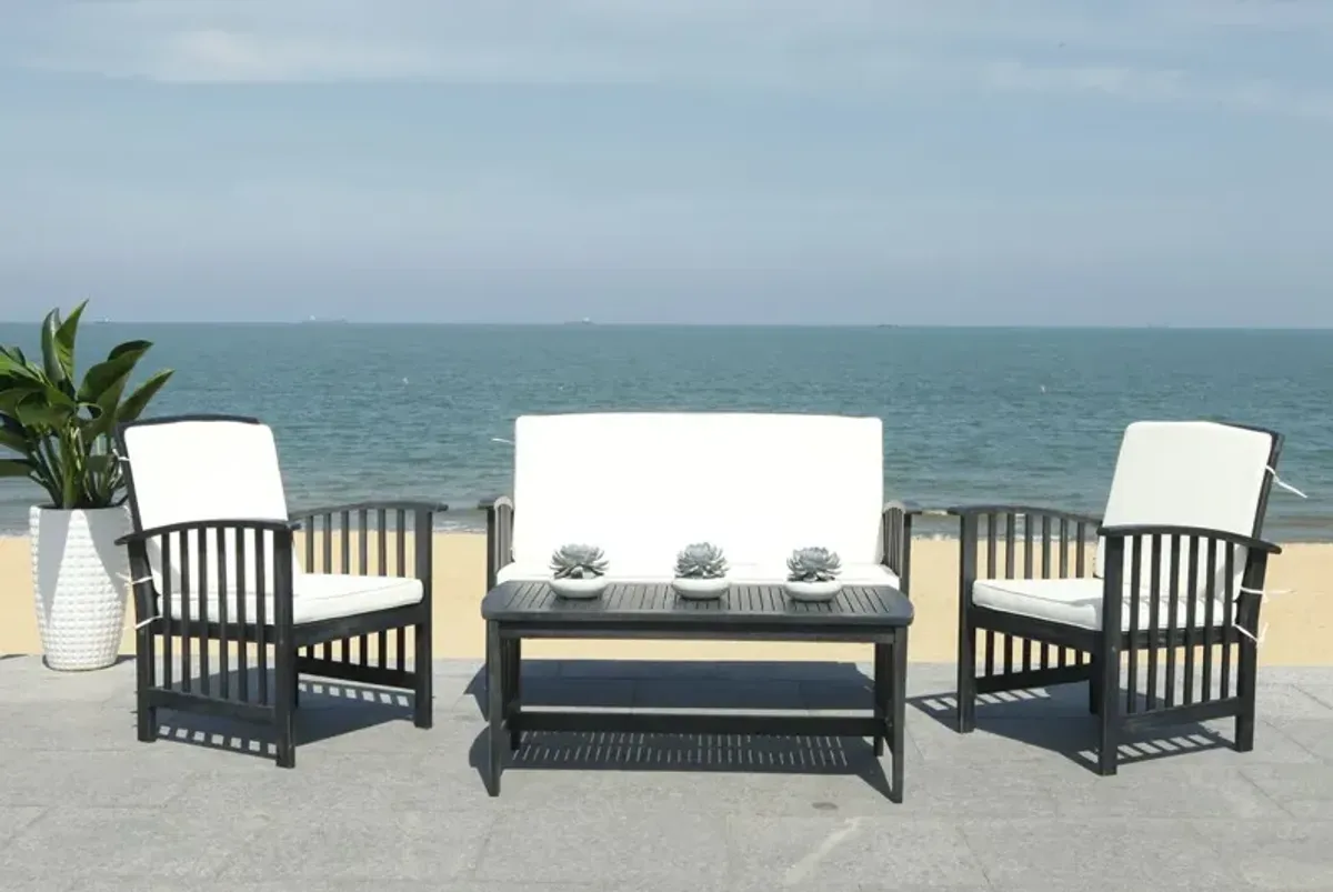 Wrenna 4 Pc Outdoor Acacia Lounge Set