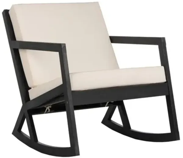 Nerys Outdoor Eucalyptus Rocking Chair - Black