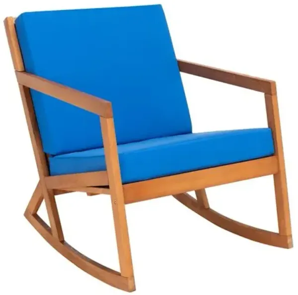 Nerys Outdoor Eucalyptus Rocking Chair - Blue