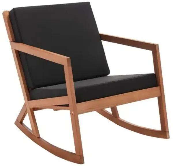 Nerys Outdoor Eucalyptus Rocking Chair - Black